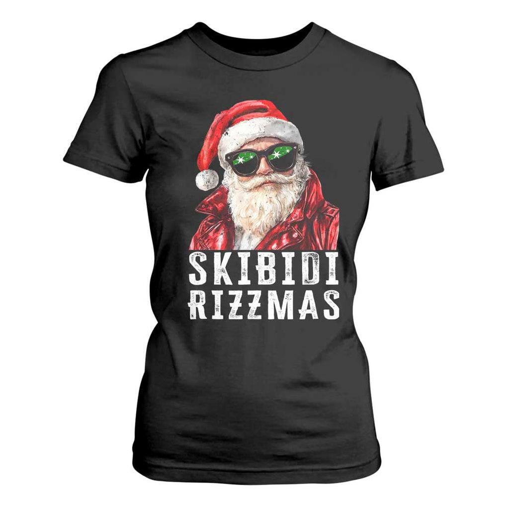 Funny Christmas Santa T Shirt For Women Skibidi Rizzmas Christmas Rizz Santa Claus Charisma Kid Cool TS10 Black Print Your Wear