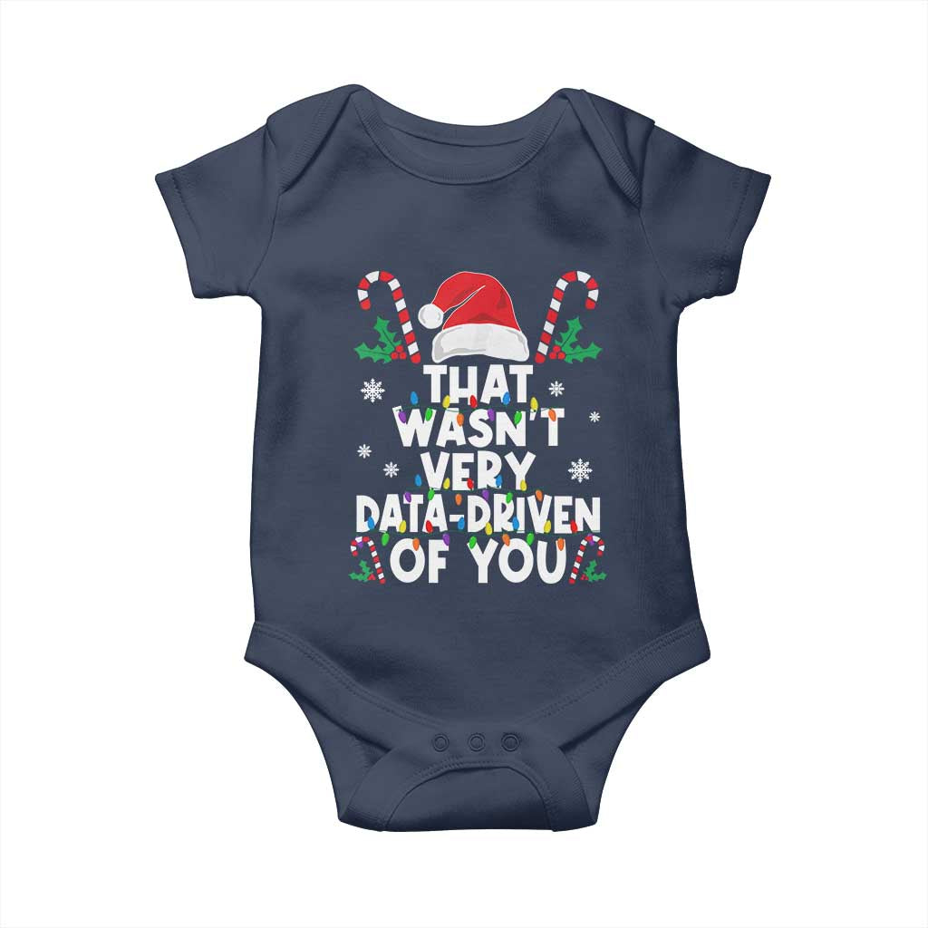 Funny Christmas Data Analyst Baby Onesie That Wasn't Very Data Driven of You Xmas Ugly Christmas TS10 Navy Print Your Wear