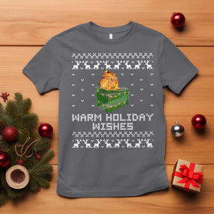 Funny Christmas T Shirt Warm Holiday Wishes Dumpster Fire Ugly Christmas TS10 Charcoal Print Your Wear