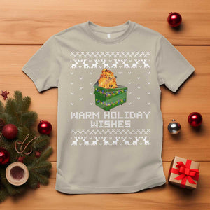 Funny Christmas T Shirt Warm Holiday Wishes Dumpster Fire Ugly Christmas TS10 Sand Print Your Wear