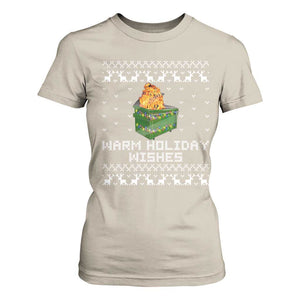 Funny Christmas T Shirt For Women Warm Holiday Wishes Dumpster Fire Ugly Christmas TS10 Sand Print Your Wear