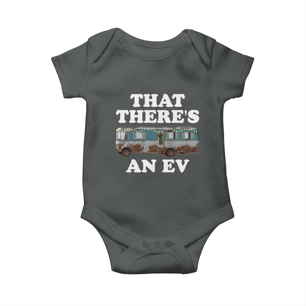 Christmas Movie Baby Onesie That There's An RV Christmas Vacation Xmas Lights TS10 Dark Heather Print Your Wear
