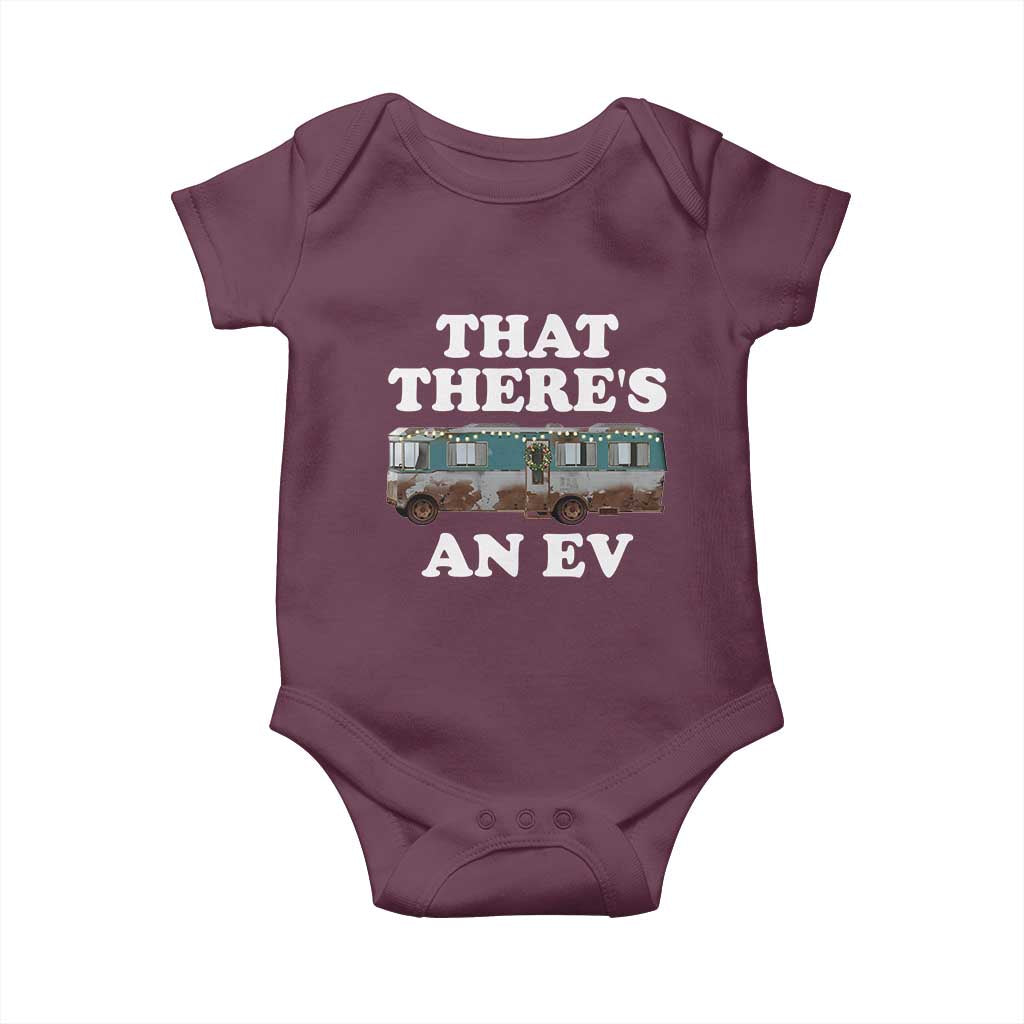Christmas Movie Baby Onesie That There's An RV Christmas Vacation Xmas Lights TS10 Maroon Print Your Wear