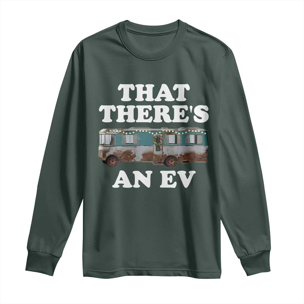 Christmas Movie Long Sleeve Shirt That There's An RV Christmas Vacation Xmas Lights TS10 Dark Forest Green Print Your Wear