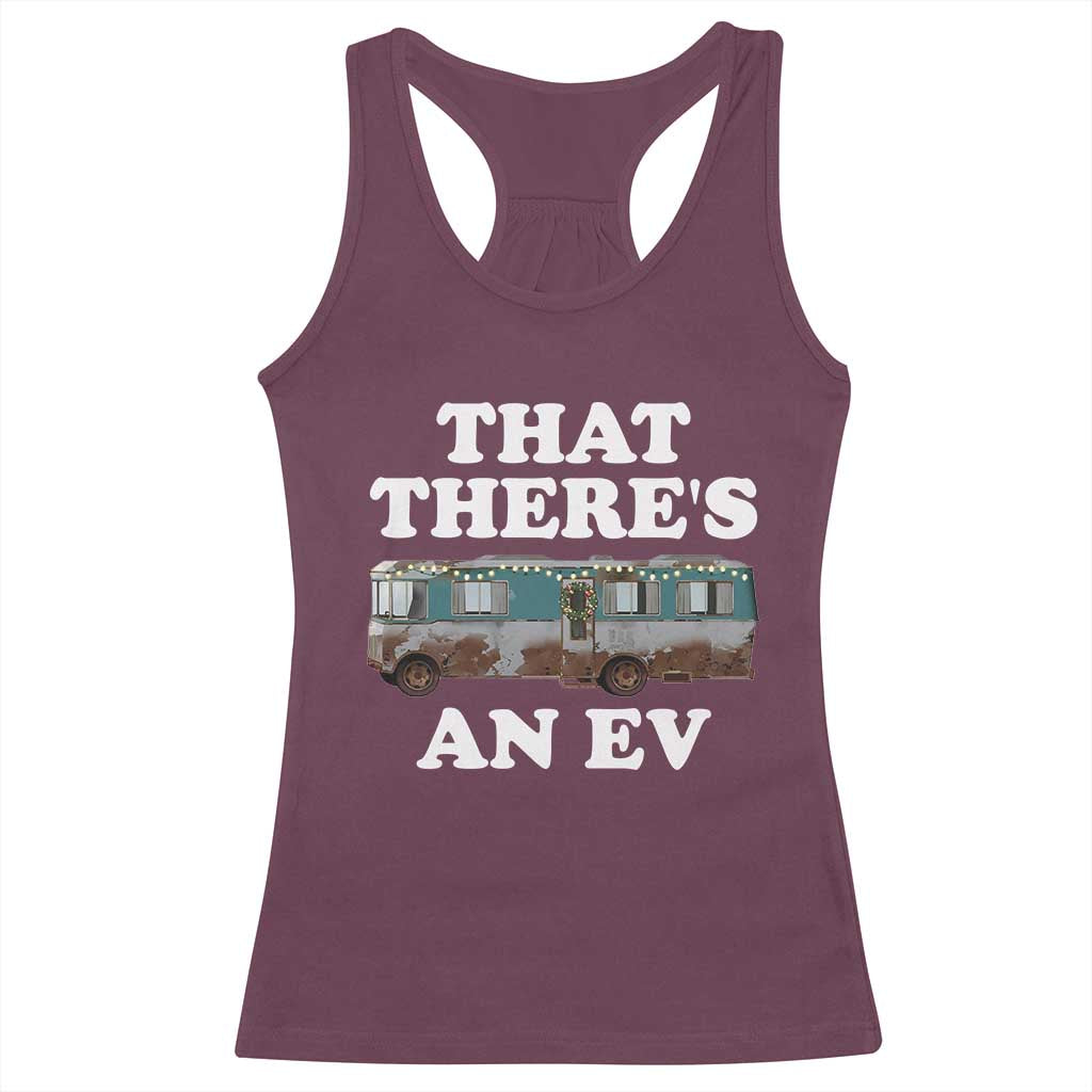 Christmas Movie Racerback Tank Top That There's An RV Christmas Vacation Xmas Lights TS10 Maroon Print Your Wear