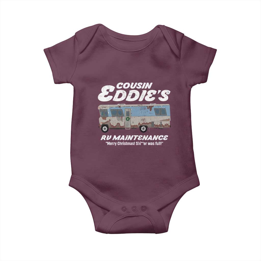 Christmas Movie Baby Onesie That There's An RV Christmas Vacation TS10 Maroon Print Your Wear