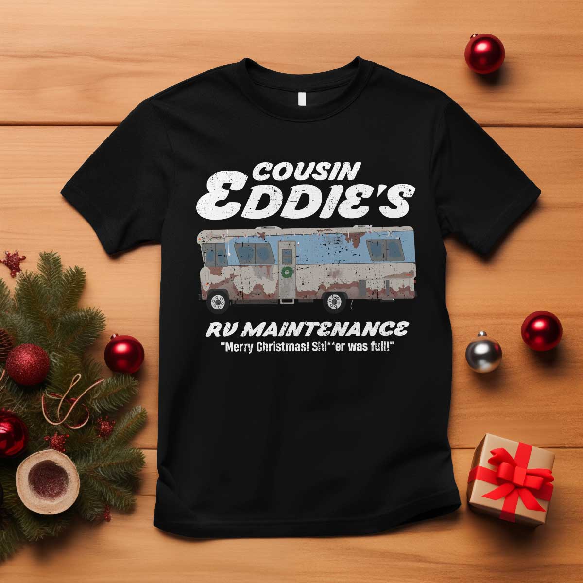 Christmas Movie T Shirt That There's An RV Christmas Vacation TS10 Black Print Your Wear