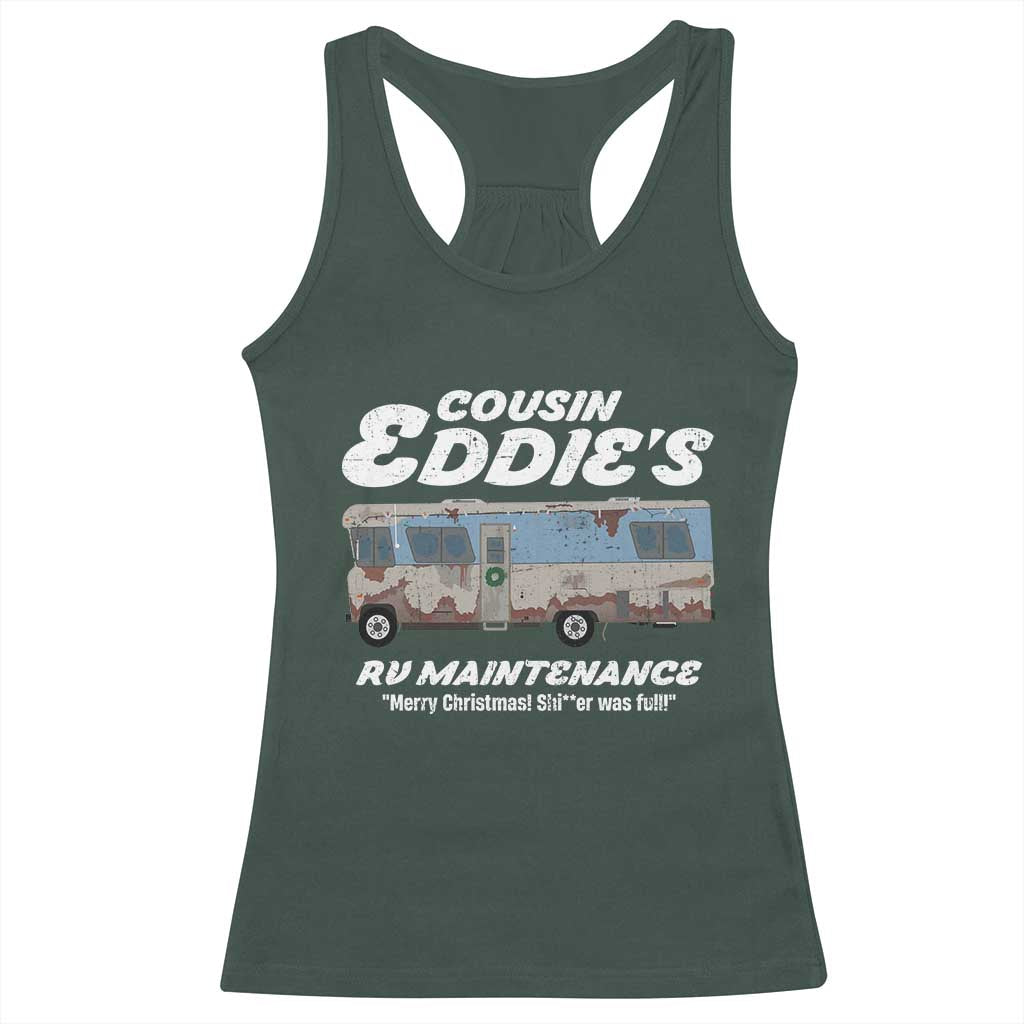 Christmas Movie Racerback Tank Top That There's An RV Christmas Vacation TS10 Dark Forest Green Print Your Wear