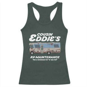Christmas Movie Racerback Tank Top That There's An RV Christmas Vacation TS10 Dark Forest Green Print Your Wear