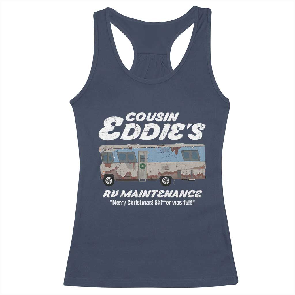 Christmas Movie Racerback Tank Top That There's An RV Christmas Vacation TS10 Navy Print Your Wear