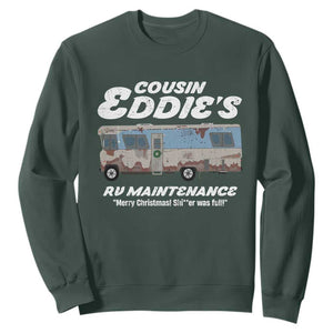 Christmas Movie Sweatshirt That There's An RV Christmas Vacation TS10 Dark Forest Green Print Your Wear