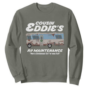 Christmas Movie Sweatshirt That There's An RV Christmas Vacation TS10 Military Green Print Your Wear