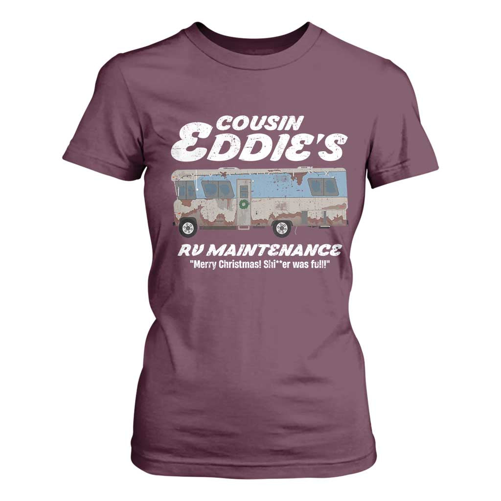 Christmas Movie T Shirt For Women That There's An RV Christmas Vacation TS10 Maroon Print Your Wear