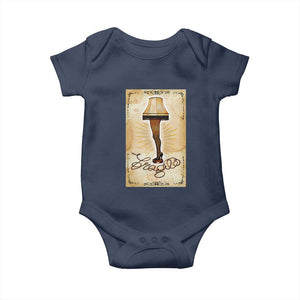 Funny Christmas Movie Baby Onesie Fragile Leg Lamp TS10 Navy Print Your Wear