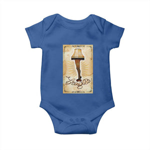 Funny Christmas Movie Baby Onesie Fragile Leg Lamp TS10 Royal Blue Print Your Wear