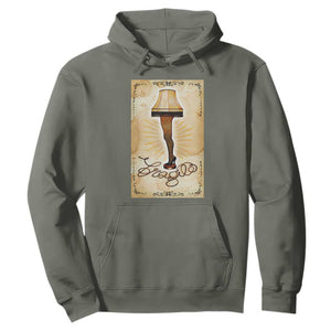 Funny Christmas Movie Hoodie Fragile Leg Lamp TS10 Military Green Print Your Wear
