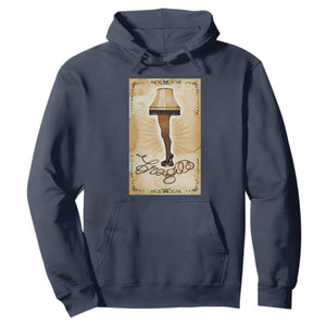Funny Christmas Movie Hoodie Fragile Leg Lamp TS10 Navy Print Your Wear