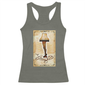 Funny Christmas Movie Racerback Tank Top Fragile Leg Lamp TS10 Military Green Print Your Wear