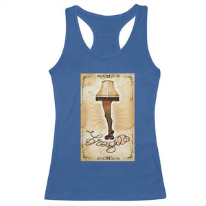 Funny Christmas Movie Racerback Tank Top Fragile Leg Lamp TS10 Royal Blue Print Your Wear