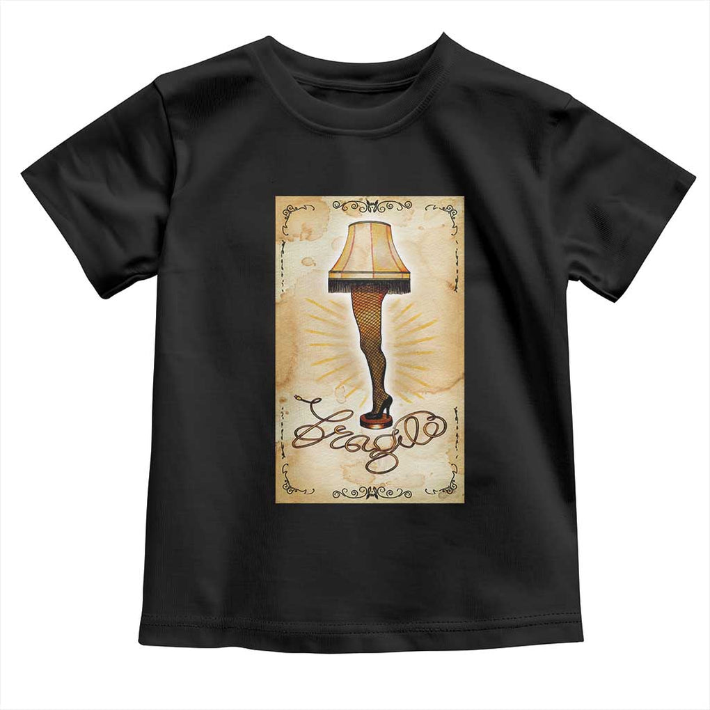 Funny Christmas Movie Toddler T Shirt Fragile Leg Lamp TS10 Black Print Your Wear
