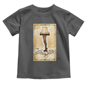Funny Christmas Movie Toddler T Shirt Fragile Leg Lamp TS10 Dark Heather Print Your Wear
