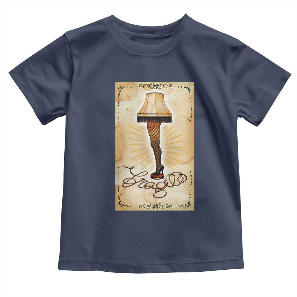 Funny Christmas Movie Toddler T Shirt Fragile Leg Lamp TS10 Navy Print Your Wear