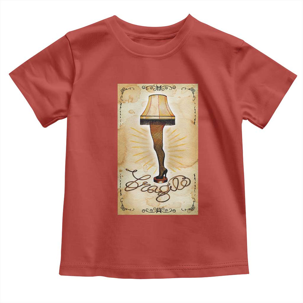 Funny Christmas Movie Toddler T Shirt Fragile Leg Lamp TS10 Red Print Your Wear