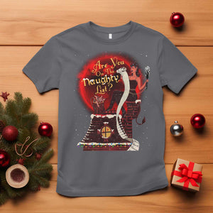 Christmas Krampus T Shirt Are You On The Naughty List Krampus Lover TS10 Charcoal Print Your Wear