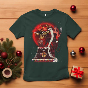 Christmas Krampus T Shirt Are You On The Naughty List Krampus Lover TS10 Dark Forest Green Print Your Wear