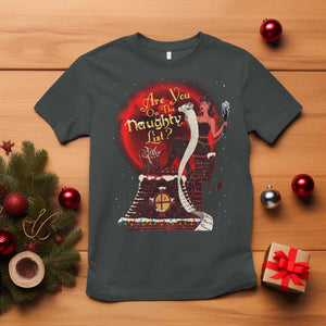 Christmas Krampus T Shirt Are You On The Naughty List Krampus Lover TS10 Dark Heather Print Your Wear