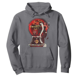 Christmas Krampus Hoodie Are You On The Naughty List Krampus Lover TS10 Charcoal Print Your Wear