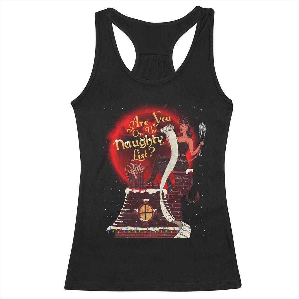Christmas Krampus Racerback Tank Top Are You On The Naughty List Krampus Lover TS10 Black Print Your Wear