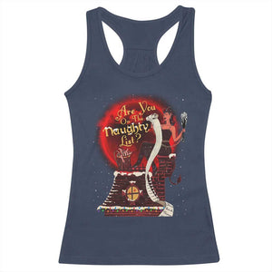 Christmas Krampus Racerback Tank Top Are You On The Naughty List Krampus Lover TS10 Navy Print Your Wear