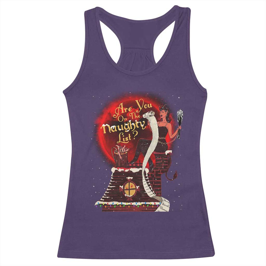 Christmas Krampus Racerback Tank Top Are You On The Naughty List Krampus Lover TS10 Purple Print Your Wear