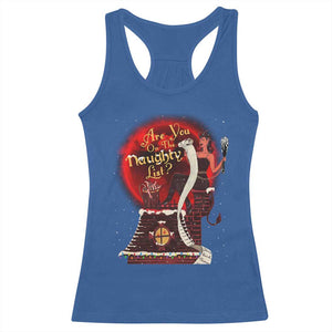 Christmas Krampus Racerback Tank Top Are You On The Naughty List Krampus Lover TS10 Royal Blue Print Your Wear