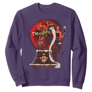 Christmas Krampus Sweatshirt Are You On The Naughty List Krampus Lover TS10 Purple Print Your Wear
