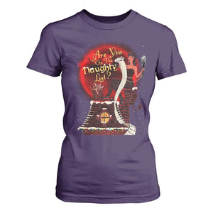 Christmas Krampus T Shirt For Women Are You On The Naughty List Krampus Lover TS10 Purple Print Your Wear