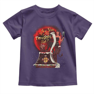 Christmas Krampus Toddler T Shirt Are You On The Naughty List Krampus Lover TS10 Purple Print Your Wear