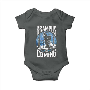 Christmas Krampus Baby Onesie Krampusnacht Monster Krampus Lover Festive Horror TS10 Dark Heather Print Your Wear