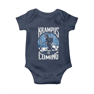 Christmas Krampus Baby Onesie Krampusnacht Monster Krampus Lover Festive Horror TS10 Navy Print Your Wear