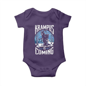 Christmas Krampus Baby Onesie Krampusnacht Monster Krampus Lover Festive Horror TS10 Purple Print Your Wear