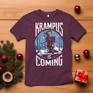 Christmas Krampus T Shirt Krampusnacht Monster Krampus Lover Festive Horror TS10 Maroon Print Your Wear