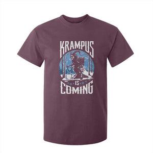 Christmas Krampus T Shirt For Kid Krampusnacht Monster Krampus Lover Festive Horror TS10 Maroon Print Your Wear