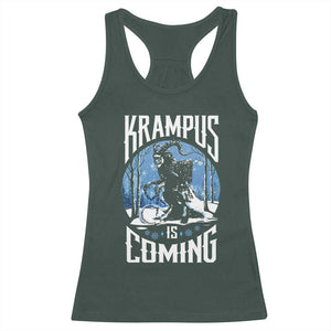 Christmas Krampus Racerback Tank Top Krampusnacht Monster Krampus Lover Festive Horror TS10 Dark Forest Green Print Your Wear