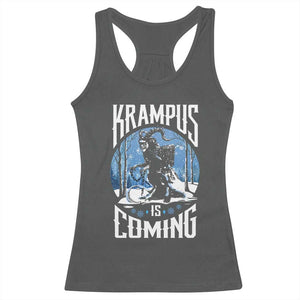 Christmas Krampus Racerback Tank Top Krampusnacht Monster Krampus Lover Festive Horror TS10 Dark Heather Print Your Wear