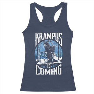 Christmas Krampus Racerback Tank Top Krampusnacht Monster Krampus Lover Festive Horror TS10 Navy Print Your Wear