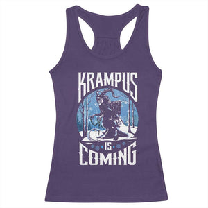 Christmas Krampus Racerback Tank Top Krampusnacht Monster Krampus Lover Festive Horror TS10 Purple Print Your Wear