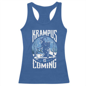 Christmas Krampus Racerback Tank Top Krampusnacht Monster Krampus Lover Festive Horror TS10 Royal Blue Print Your Wear