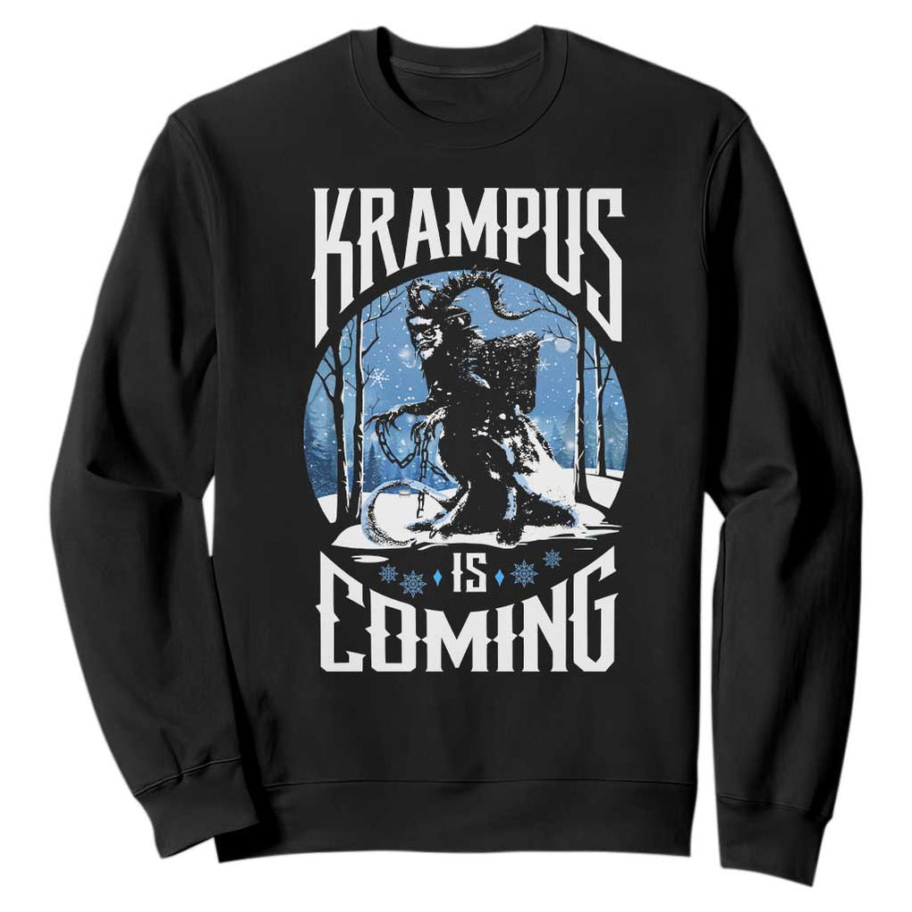 Christmas Krampus Sweatshirt Krampusnacht Monster Krampus Lover Festive Horror TS10 Black Print Your Wear