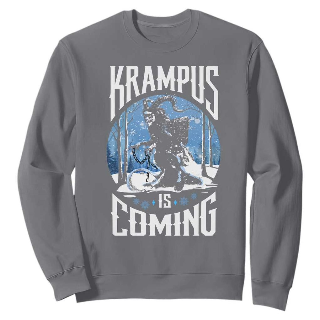 Christmas Krampus Sweatshirt Krampusnacht Monster Krampus Lover Festive Horror TS10 Charcoal Print Your Wear